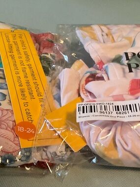 Posh Peanut Convertible One Piece 18 to 24 months Two prints